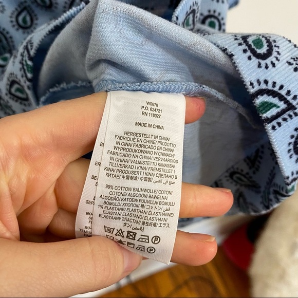 Boden Caroline Cord Dress Paisley Corduroy Frosted Blue Long Sleeve Regular US 4 - Picture 8 of 10